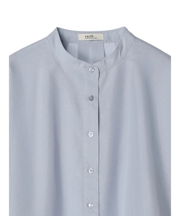 earth music&ecology チュールレイヤードシャツ Sax