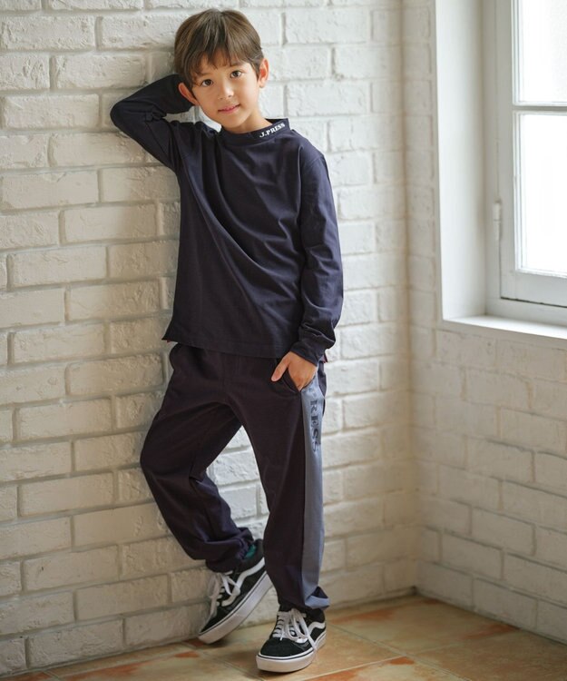 J.PRESS KIDS 【140-170cm】サイド切替パンツ ネイビー系