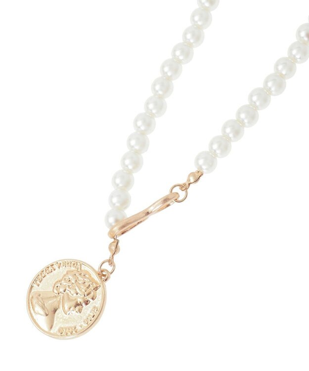 YECCA VECCA マルチジョイントコインパールネックレス Gold