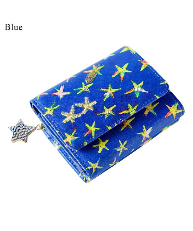 tsumori chisato CARRY エジプシャンスター ミニ財布 【きめ細かな羊革】 ブルー