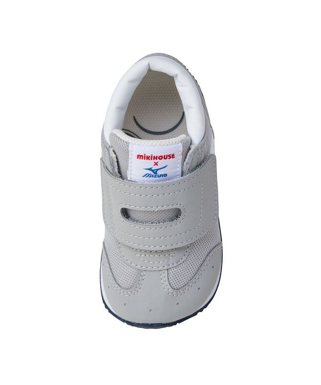 MIKI HOUSE HOT BISCUITS 【WEB限定】【13-15.5cm】ミズノコラボ セカンドベビーシューズ【WebLimited】 グレー