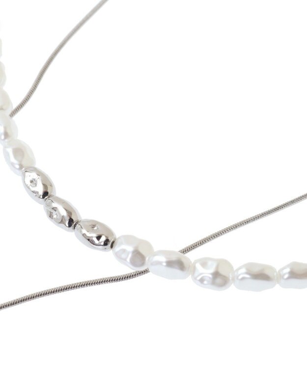 Green Parks ｅｖｅｒｙｗａｌｋ．３ＷＡＹリボンパールネックレス Silver