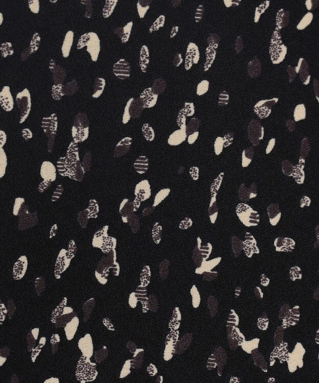 ANY L 【洗濯機可/ウエストゴム】プリントパンツ ブラックベース