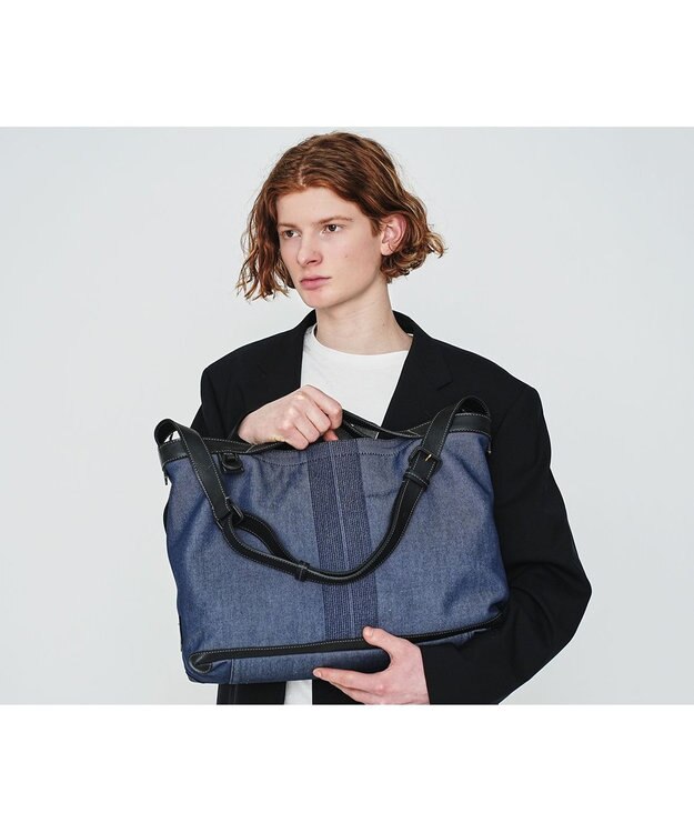 genten リデニム 2wayショルダー大 ネイビー