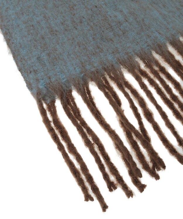 Green Parks ・ｆｕｒｒｙ　ｒａｔｅ　ヘアリーシャドーカラーマフラー Blue