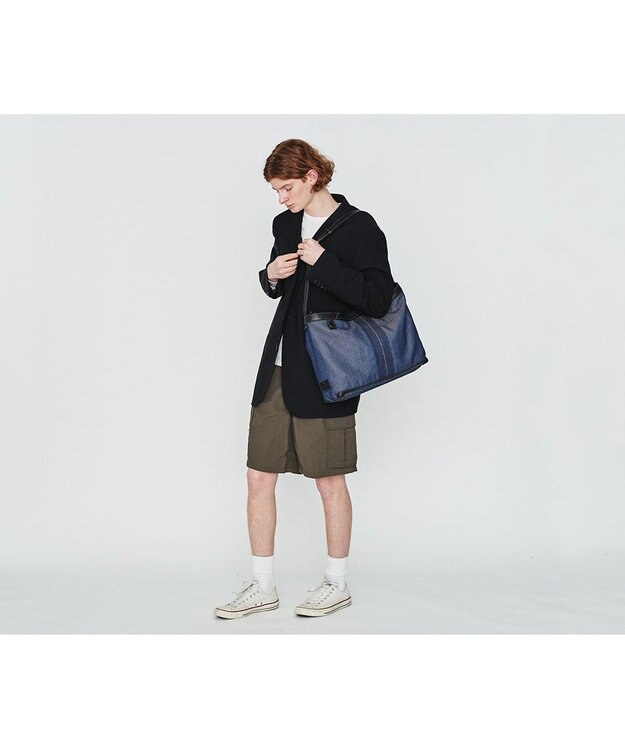 genten リデニム 2wayショルダー大 ネイビー