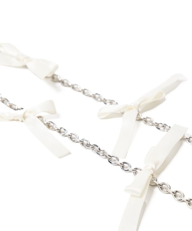 WEGO リボンチェーンストラップ ホワイト