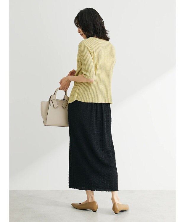 Green Parks テープヤーンドッキングニットプルオーバー Light Green