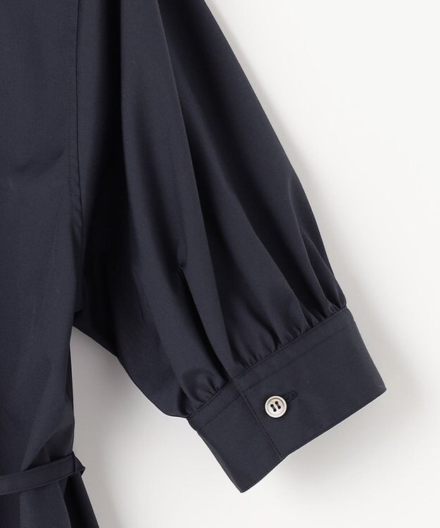 #Newans 【ANSWER for 骨格ストレート】バンドカラーシャツワンピース ネイビー系