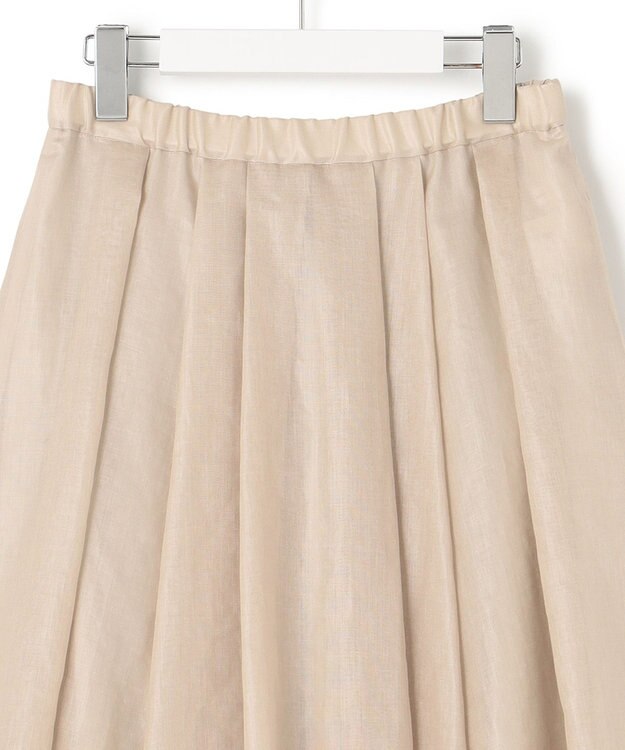 23区 S 【洗える】グロッシーボイル タック スカート ベージュ系