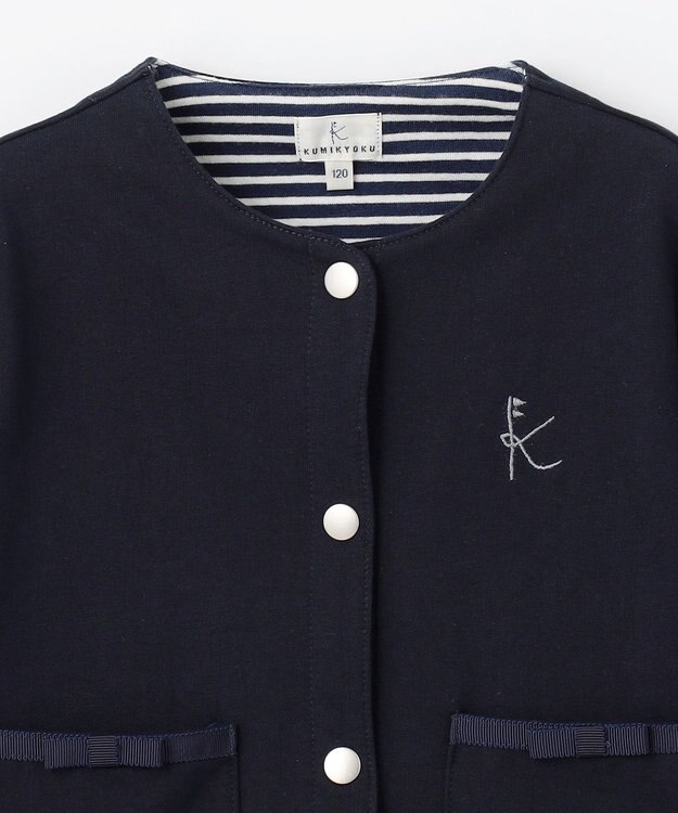 組曲 KIDS 【150-160㎝】スナップボタン カーディガン ネイビー系