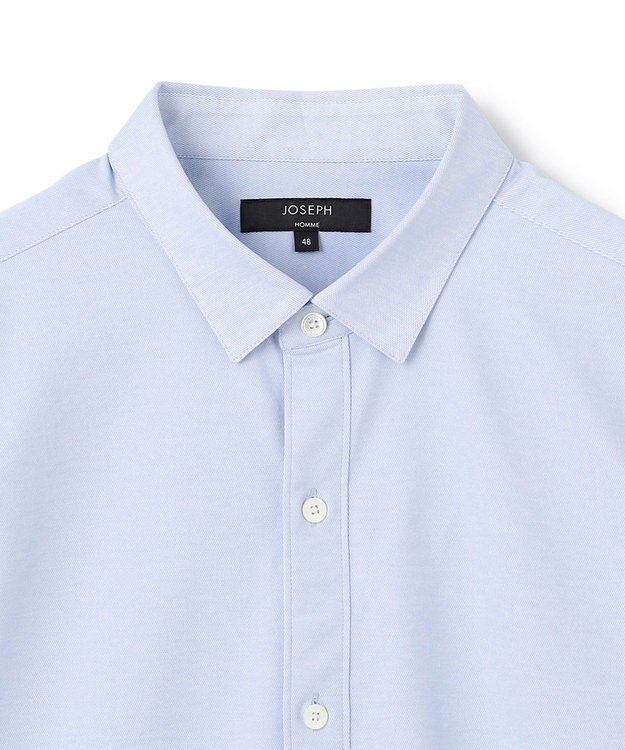JOSEPH HOMME 新素材【洗える/ストレッチ】ハイゲージコットンジャージー 　レギュラーカラーシャツ サックスブルー系