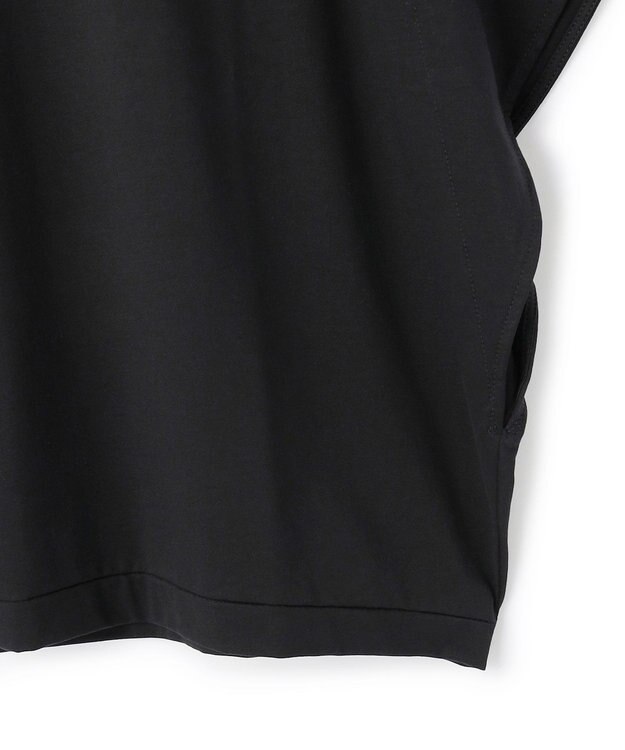 BEIGE， DIOP / スビンコットン ドレープTシャツ Black