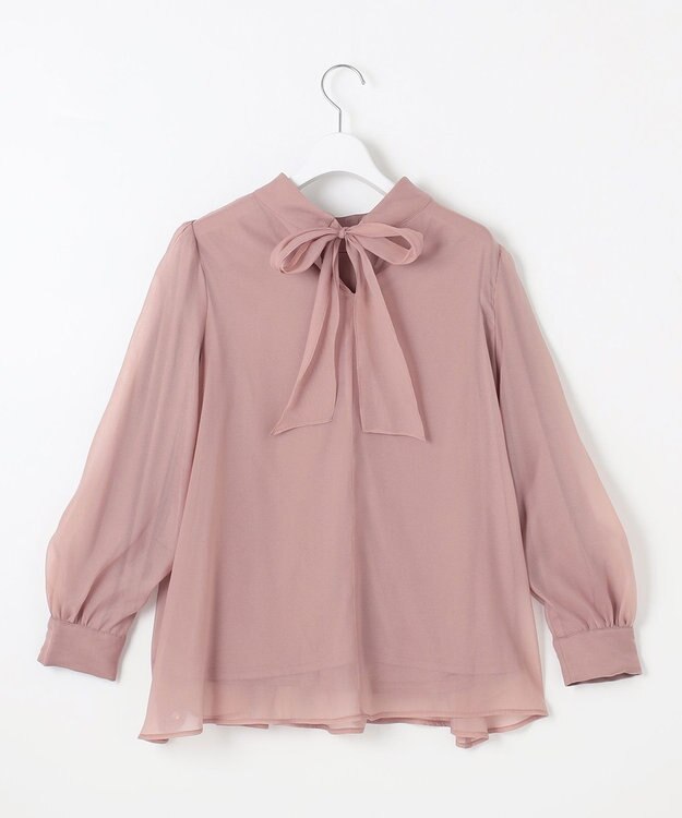 Feroux 【古畑星夏さん着用】バックリボンオーガンジー ブラウス ピンク系