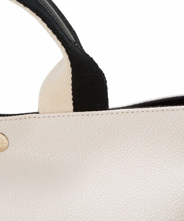 TOPKAPI 【Breath TOPKAPI】SCOTCH GRAIN スコッチグレイン プレーン 2トーンテープ ハンドル トートバッグ S クリーム