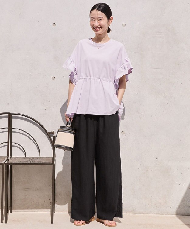 AMERICAN HOLIC 【先行予約】【WEB限定】接触冷感ワッシャーイージーパンツ Black