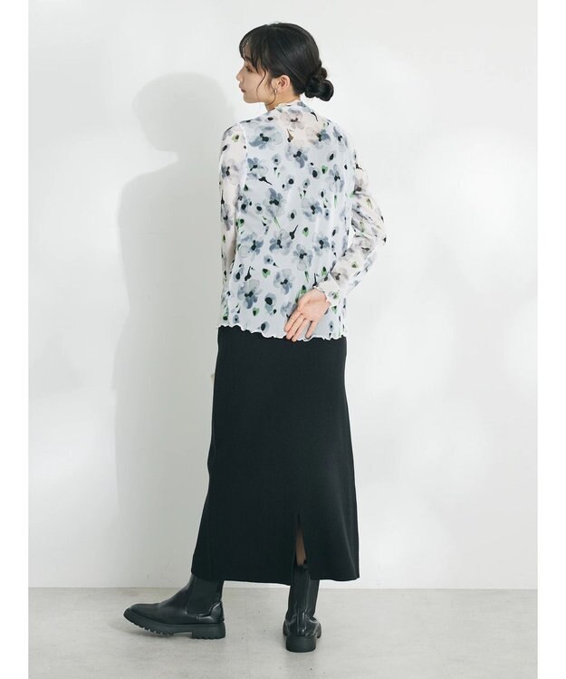 CRAFT STANDARD BOUTIQUE プリント柄スタンドネックプルオーバー Off White