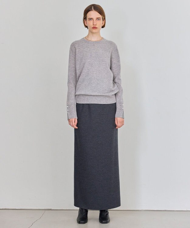 BEIGE， MONTAIGNE / ウールロングスカート C.Gray