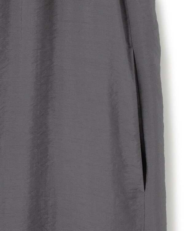 UNFILO ヴィンテージシアー ギャザーワンピース チャコール