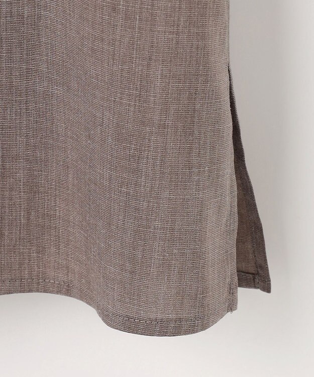 J.PRESS LADIES S 【WEB限定カラーあり・一枚で着映え】ラミー ポプリン ボクシーシャツ ブラウン系