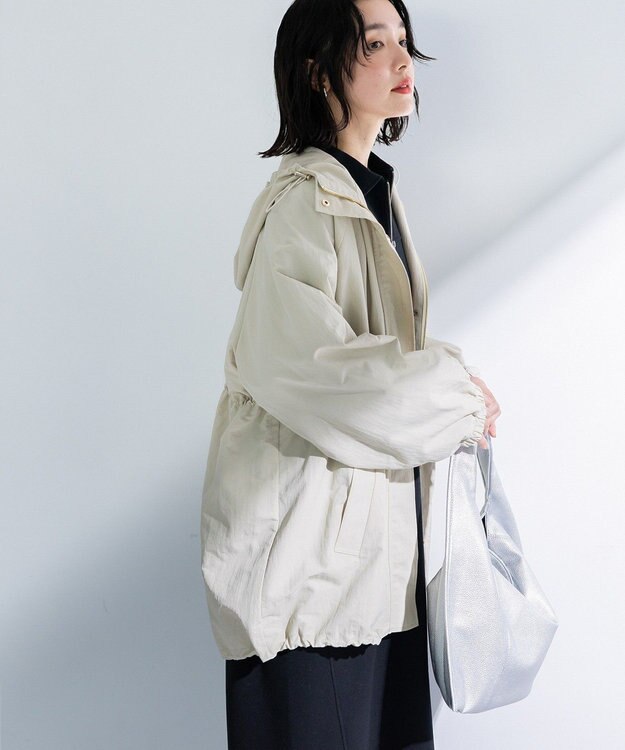Green Parks 撥水加工ミディ丈マウンテンパーカー Ecru
