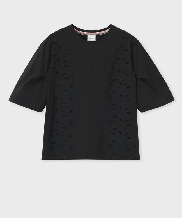 Paul Smith レース コンビ 半袖カットソー ブラック