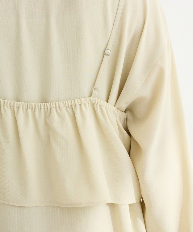 Green Parks ＳＥＴ２点フリルビスチェ＋シャツワンピース Light Khaki