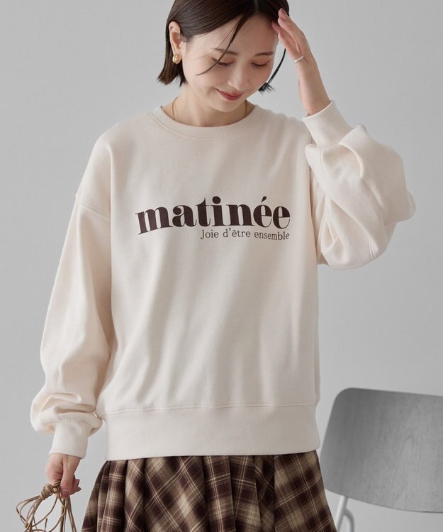 AMERICAN HOLIC フレンチロゴ裏起毛プルオーバー Ivory