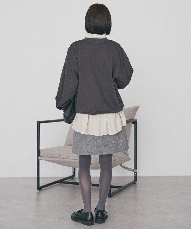 AMERICAN HOLIC フレンチロゴ裏起毛プルオーバー Charcoal Gray