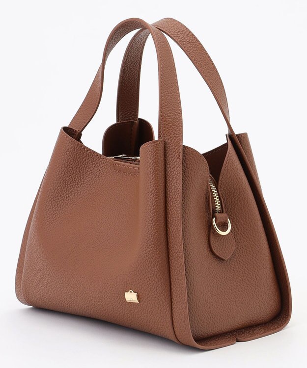 LA BAGAGERIE ソフトシュリンク2WAYハンドバッグ small チョコ