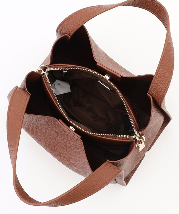 LA BAGAGERIE ソフトシュリンク2WAYハンドバッグ small チョコ