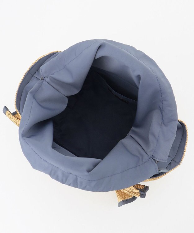 TOCCA TRIM WAVES BASKET かごバッグ スカイブルー系