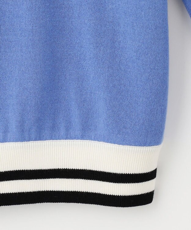 23区GOLF 【MEN】【手洗い可】裏地付き Vネックニット サックスブルー系