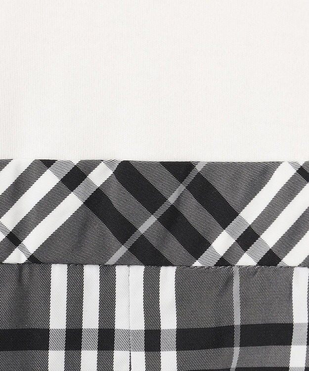 組曲 KIDS 【100㎝】チェックタフタドッキング ワンピース モノトーン系