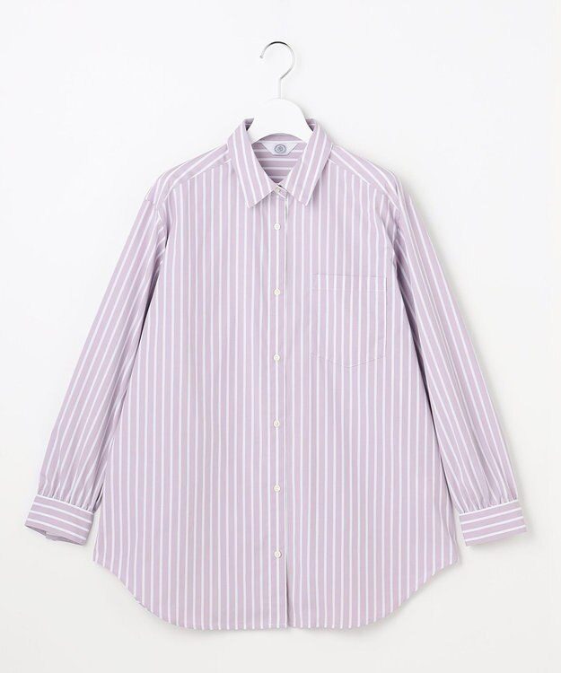J.PRESS LADIES S エステネージュストライプ シャツ ブラウス ラベンダーストライプ系