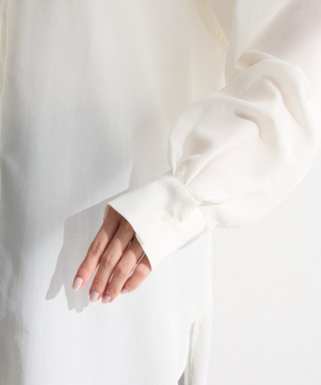 Green Parks レイヤード風ＢＩＧシャツ Off White