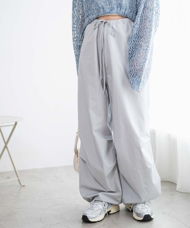 WEGO パラシュートパンツ ライトグレー