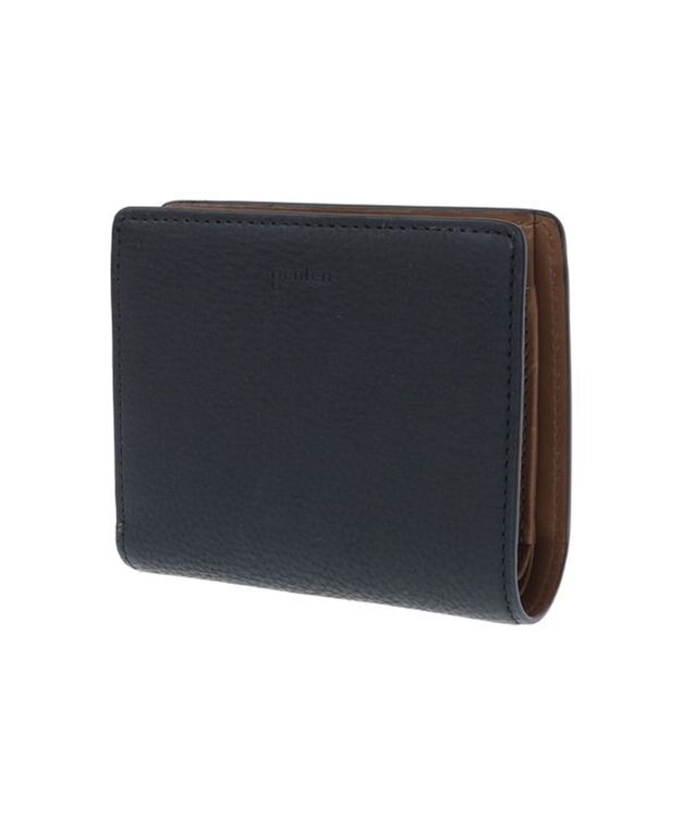 genten ミネルヴァ2 二つ折り財布内Lファスナー ネイビー