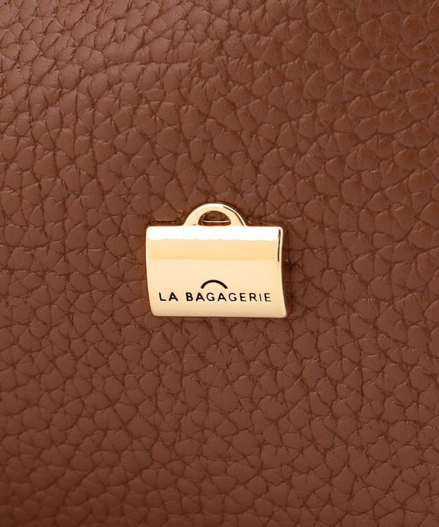 LA BAGAGERIE ソフトシュリンク2WAYハンドバッグ small チョコ