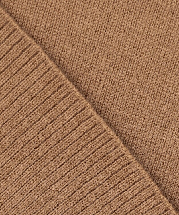 23区 【洗える】セミウーステッドウール モックネック ニット キャメル系