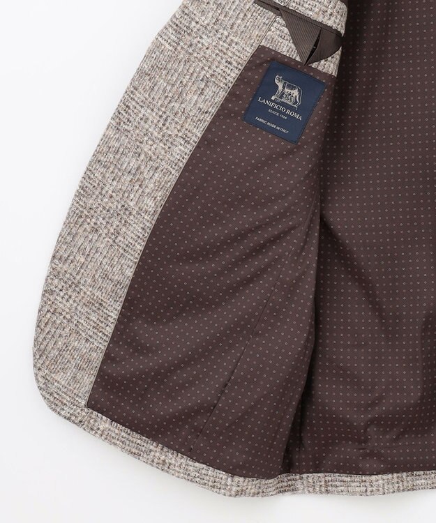 JOSEPH ABBOUD 【ストレッチ/イタリア素材/軽量】スライバーチェック ジャケット ベージュ系4