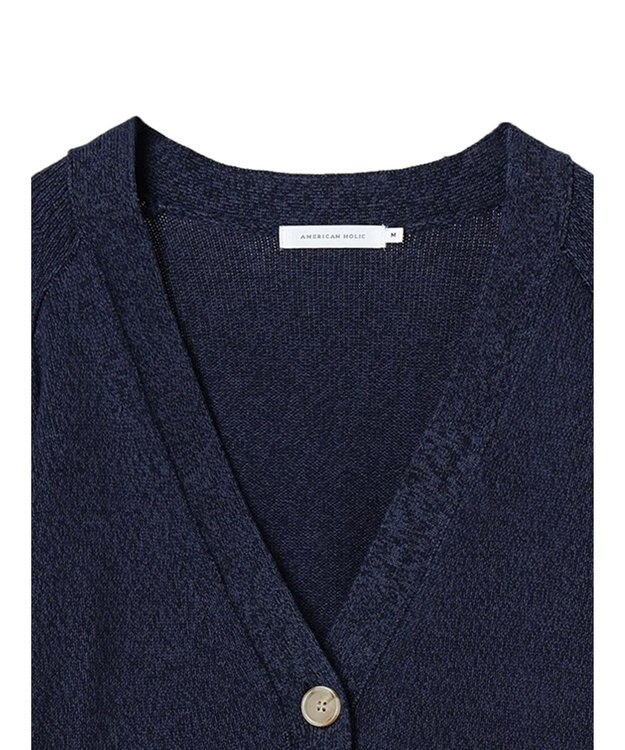 AMERICAN HOLIC ＭＩＸＶネックニットカーディガン Navy