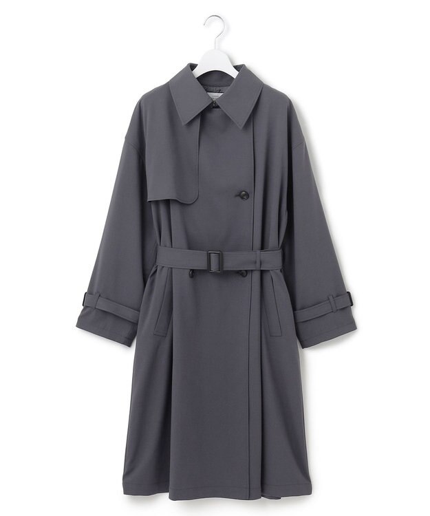 J.PRESS YORK STREET 【WOMEN】オーバーサイズトレンチコート グレー系