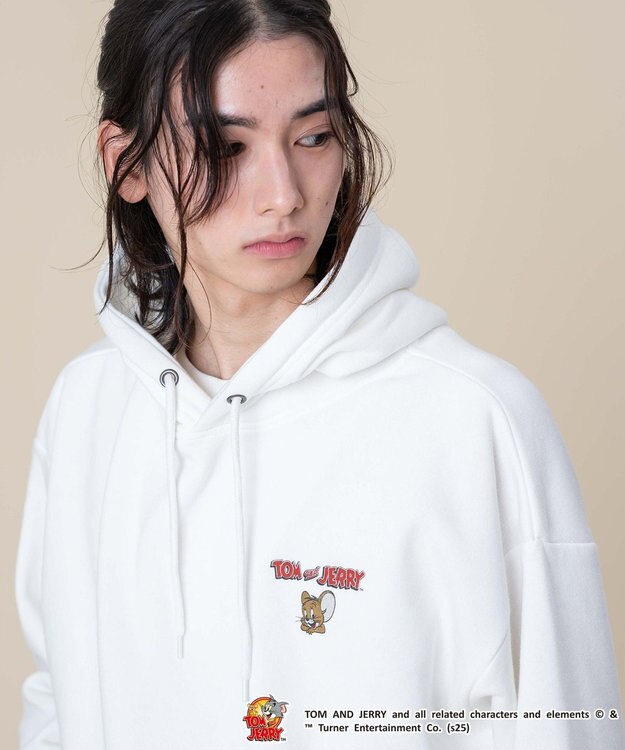 WEGO 【ユニセックス着用ITEM/25年秋冬新作】TOMandJERRYグラフィックプルオーバー ホワイト