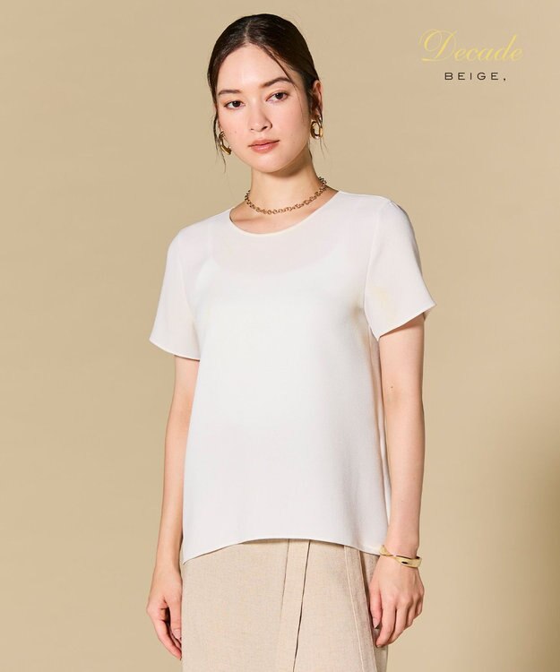 BEIGE， SHELBY / ハーフスリーブブラウス White