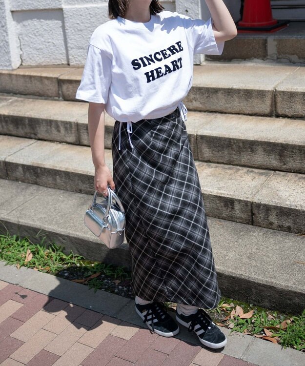 WEGO リボンデザイングラフィックショートT 柄2