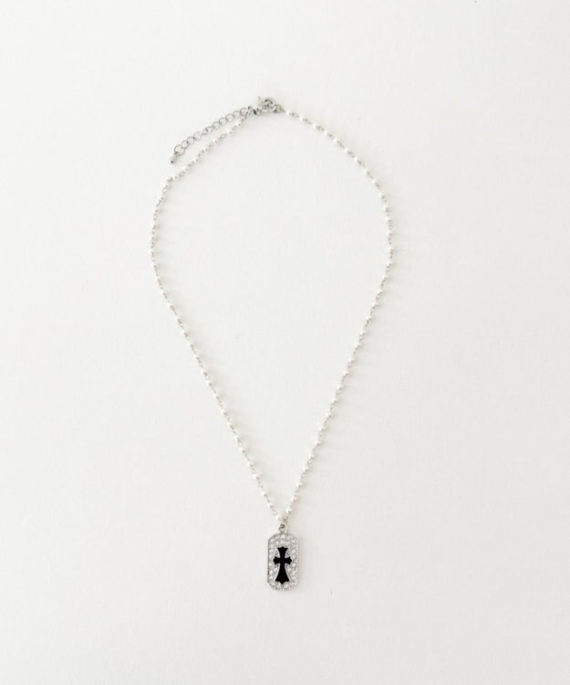WEGO Lクロスモチーフパールチェーンネックレス 柄1