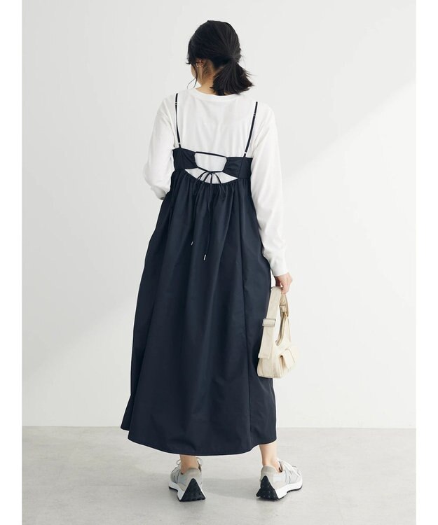 Green Parks ナイロンキャミワンピース Black