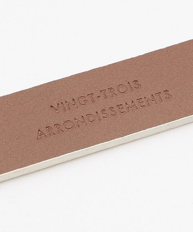 23区 スクエアバックル ベルト ホワイト系