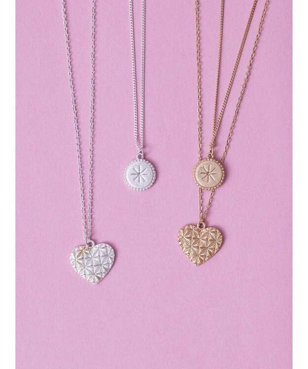 AMERICAN HOLIC ハート＆コイン３ＷＡＹネックレス Silver